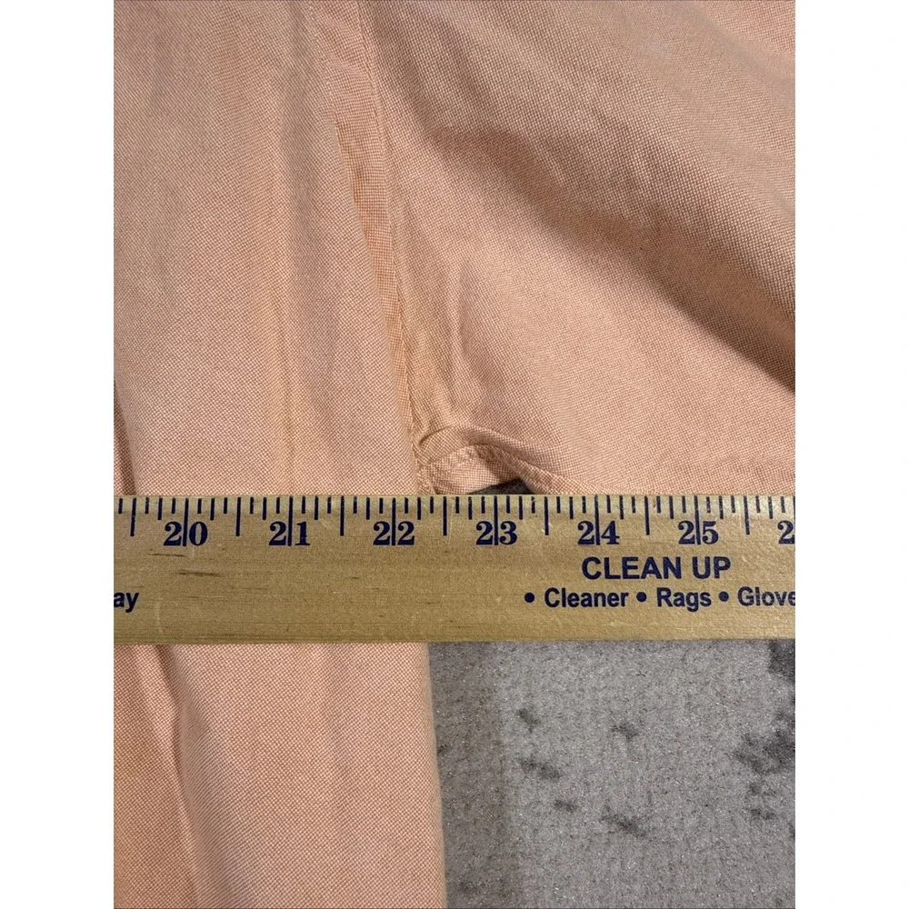 Vintage Polo Ralph Lauren Yarmouth Flesh Pony Shirt Mens 16.5 Orange Preppy‎